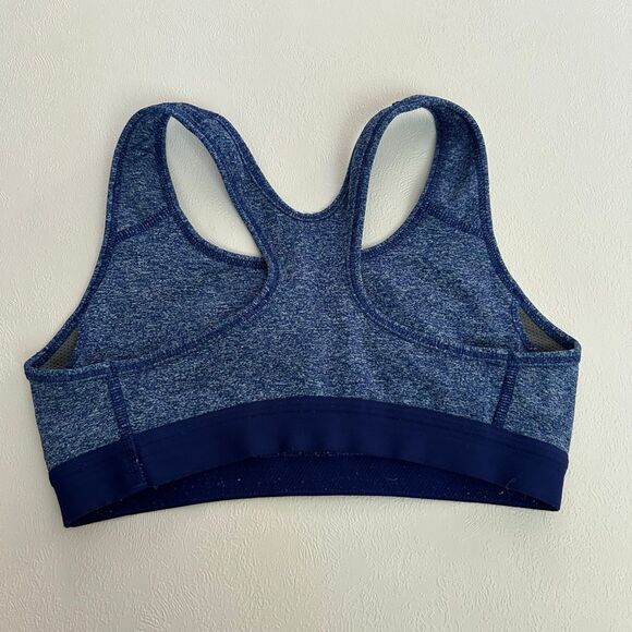 Nike Pro Dri-FIT Sports Bra XS Heather Navy Blue Medium Support - Picture 2 of 6